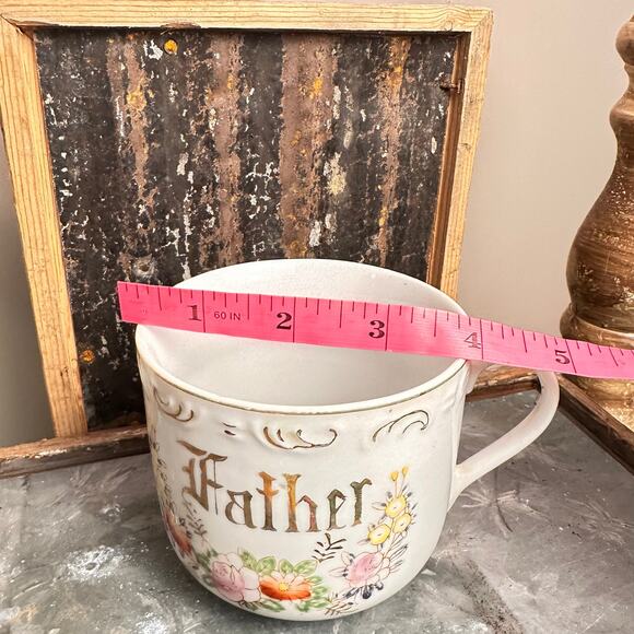 19th Century Gilded Fathers Mug , Vintage Shaving Mug - Picture 4 of 4
